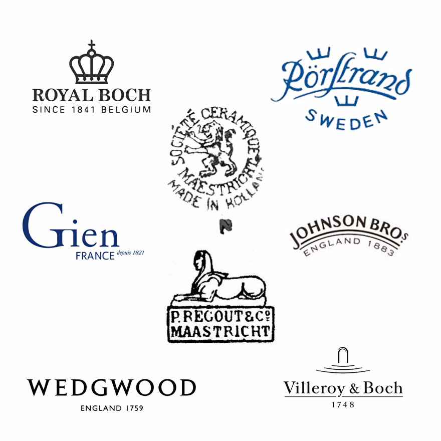 Welke merken aardewerk zijn er?